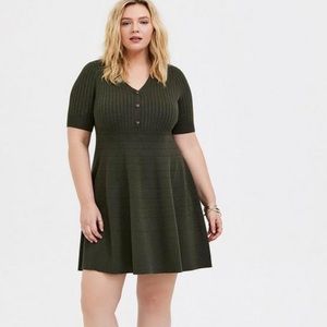 Torrid sweater skater dress